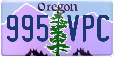 OR license plate 995VPC