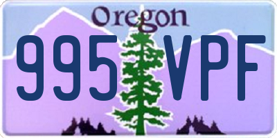 OR license plate 995VPF