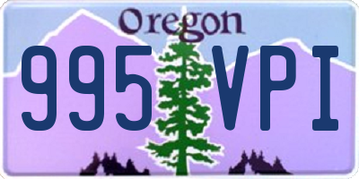 OR license plate 995VPI