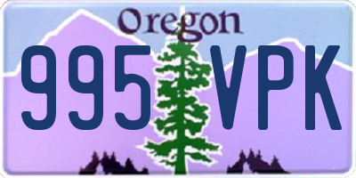 OR license plate 995VPK