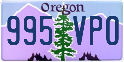 OR license plate 995VPO