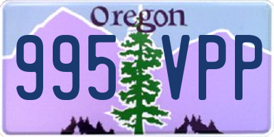 OR license plate 995VPP