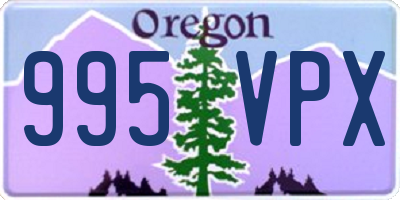 OR license plate 995VPX