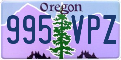 OR license plate 995VPZ