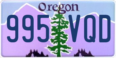 OR license plate 995VQD