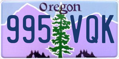 OR license plate 995VQK