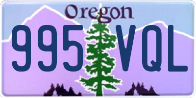 OR license plate 995VQL