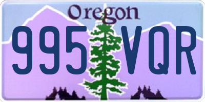 OR license plate 995VQR