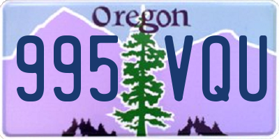 OR license plate 995VQU