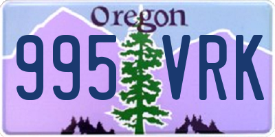 OR license plate 995VRK