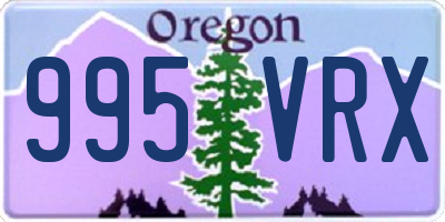 OR license plate 995VRX