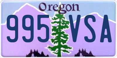 OR license plate 995VSA