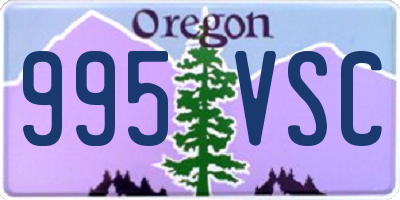 OR license plate 995VSC