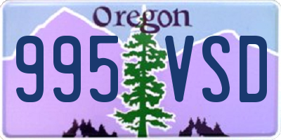 OR license plate 995VSD