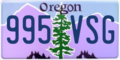 OR license plate 995VSG