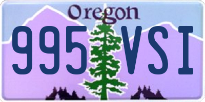 OR license plate 995VSI