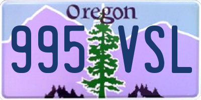 OR license plate 995VSL