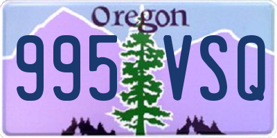 OR license plate 995VSQ