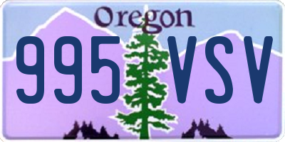 OR license plate 995VSV