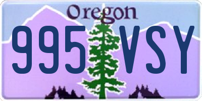 OR license plate 995VSY