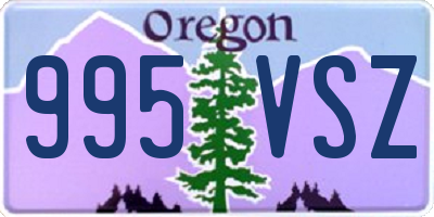 OR license plate 995VSZ