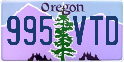 OR license plate 995VTD