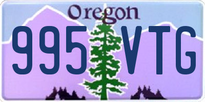 OR license plate 995VTG