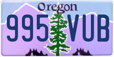 OR license plate 995VUB