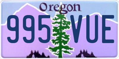 OR license plate 995VUE