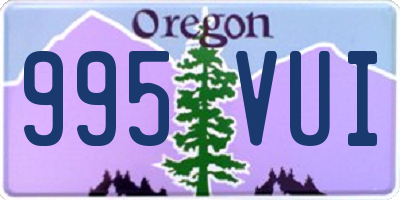OR license plate 995VUI