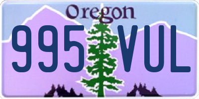 OR license plate 995VUL