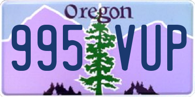 OR license plate 995VUP