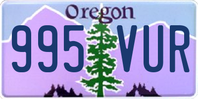 OR license plate 995VUR