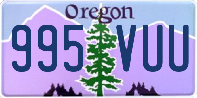 OR license plate 995VUU