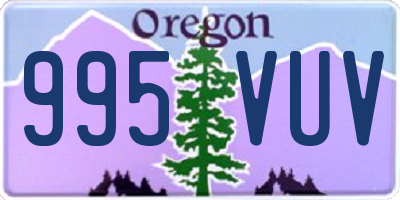 OR license plate 995VUV