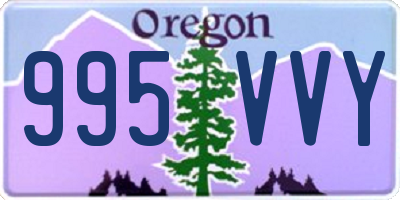 OR license plate 995VVY