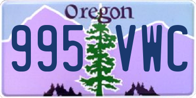 OR license plate 995VWC