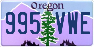 OR license plate 995VWE