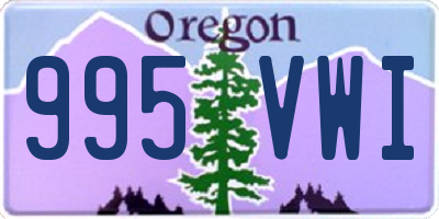 OR license plate 995VWI