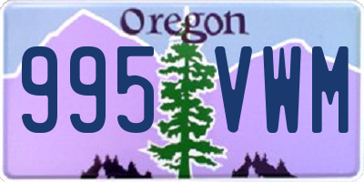 OR license plate 995VWM