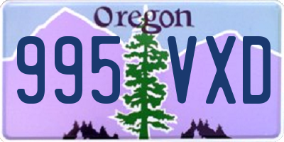 OR license plate 995VXD