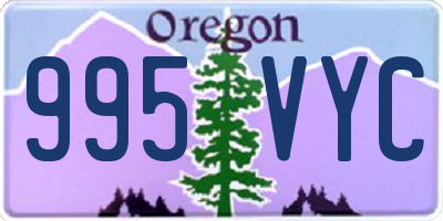 OR license plate 995VYC
