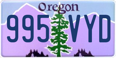 OR license plate 995VYD