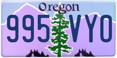OR license plate 995VYO