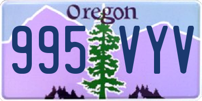 OR license plate 995VYV