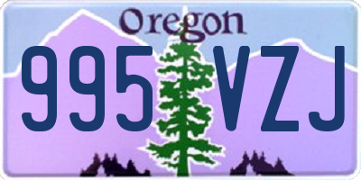 OR license plate 995VZJ