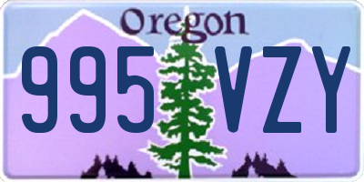 OR license plate 995VZY