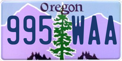 OR license plate 995WAA