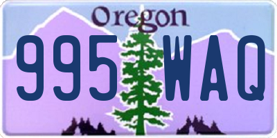 OR license plate 995WAQ