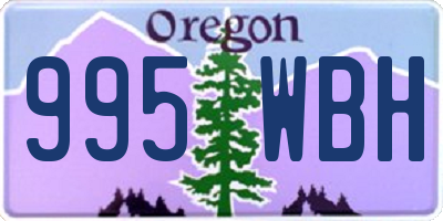 OR license plate 995WBH